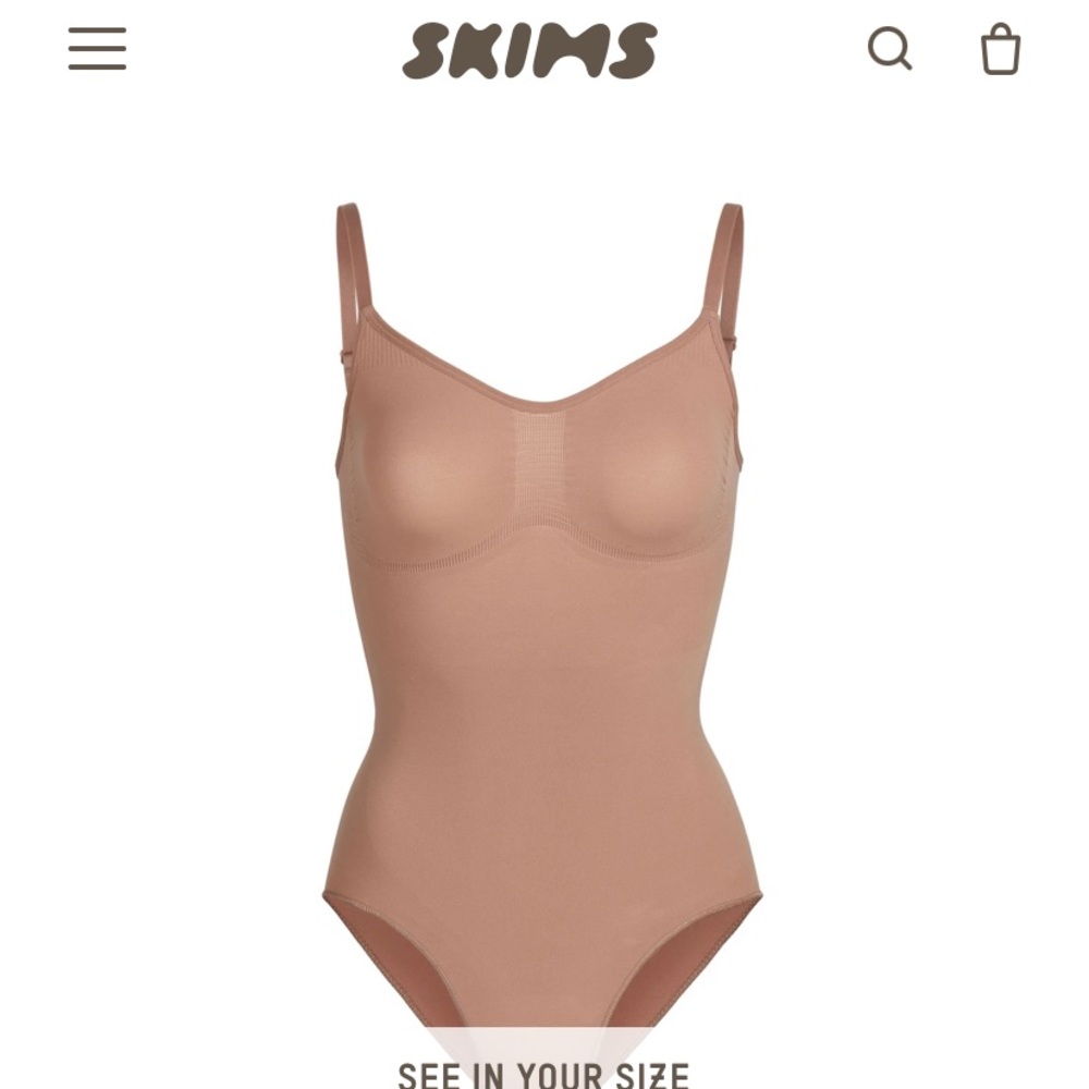 Skims sculpting body suit with snaps in Sienna